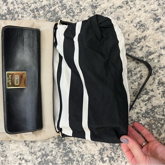RARE FIND Kate Spade Vintage Tan Black Handbag - Picture 5 of 10